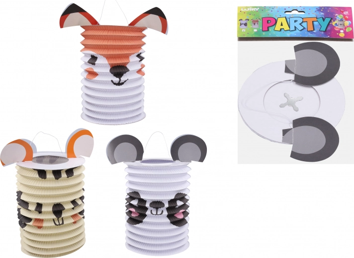 Lampión valec s motívom zvieratiek 15 cm