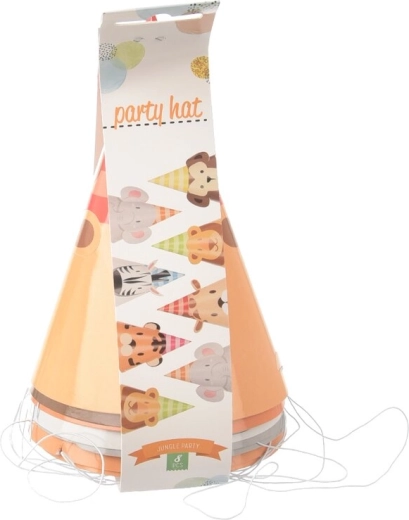Papierové párty klobúčiky Jungle (8 ks)