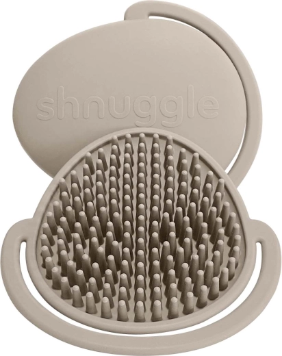Shnuggle detská silikónová kefka taupe