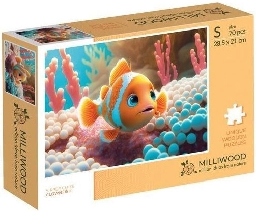 Milliwood Yippee cutie klaun očkatý – drevené puzzle