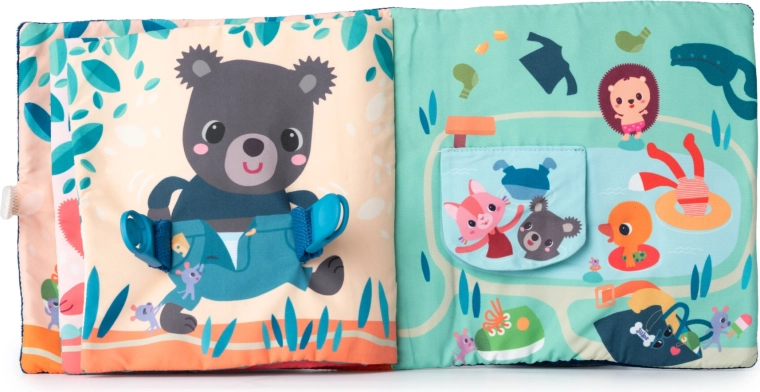 Lilliputiens - textilná knižka Učíme sa obliekať psík Jules