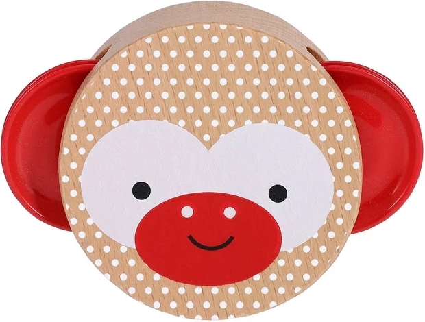 Drevená tamburína s opičkou PETIT COLLAGE