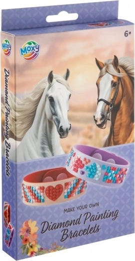 moxy diamantové maľovanie – sada na výrobu náramkov horse collection (2 ks)