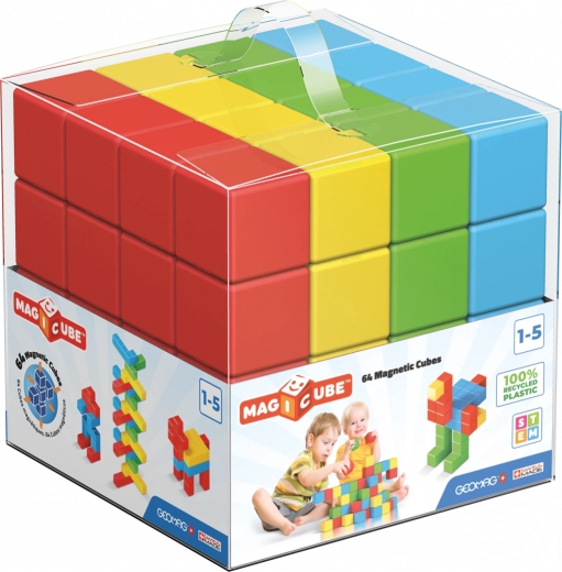 Geomag Magicube farebné magnetické kocky 64 dielov