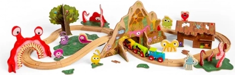 Bigjigs Rail drevená vláčikodráha príšerky