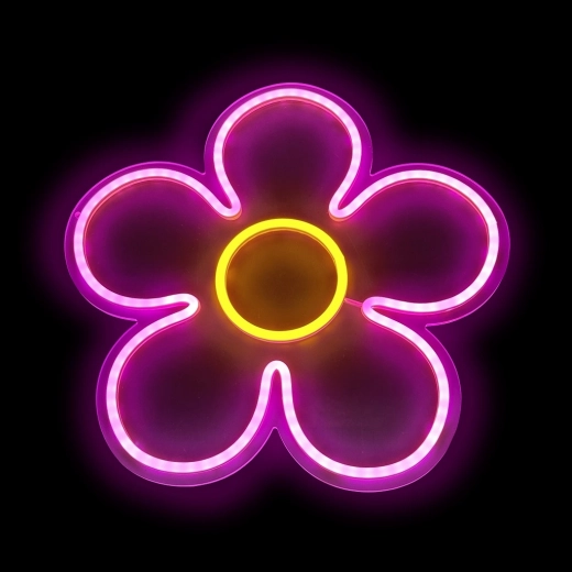Detská LED neónová lampa Kvet