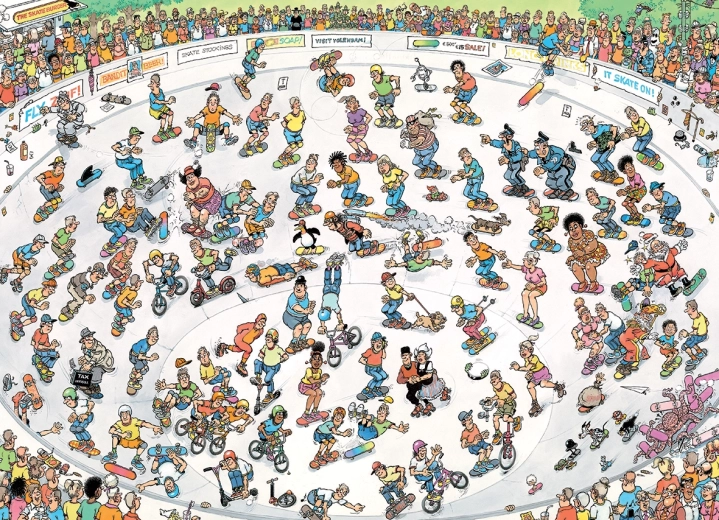 JUMBO puzzle Jan van Haasteren – Jazda na dráhe, 1000 dielikov