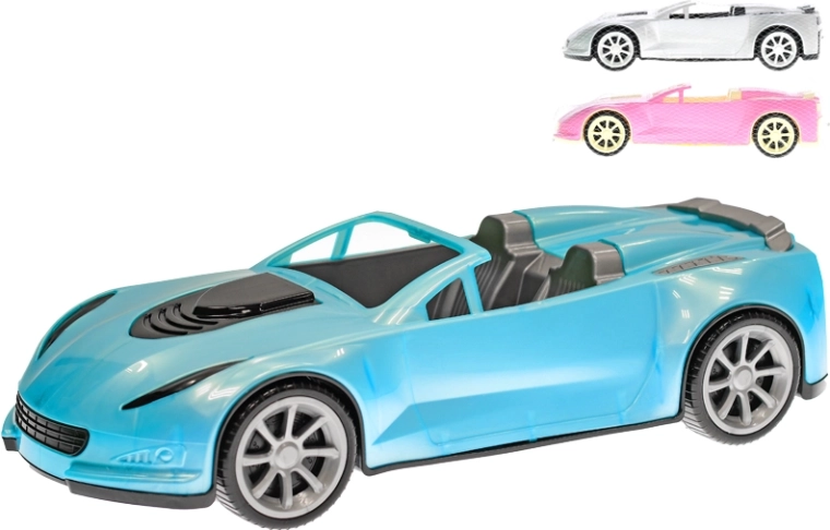 Plastový kabriolet pre deti 39 cm s voľnobehom