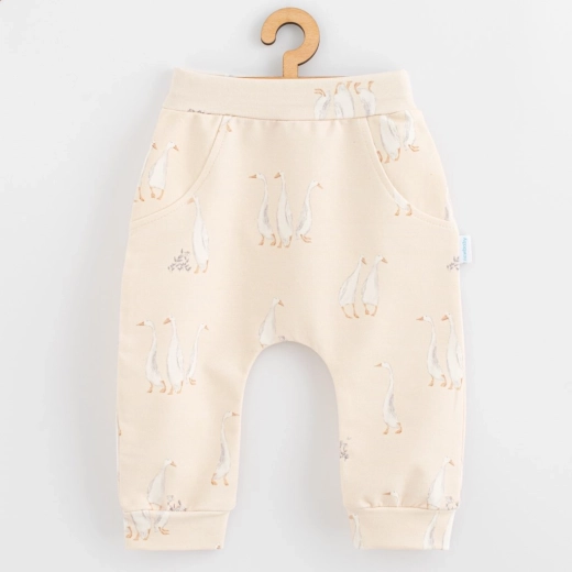 Detské bavlnené tepláčiky New Baby Husičky