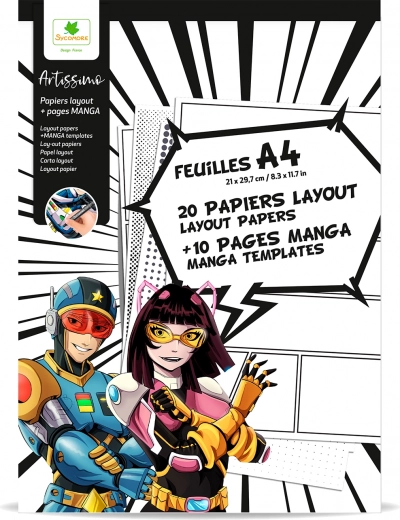 Artissimo - A4 papiere na Manga kreslenie s textúrami