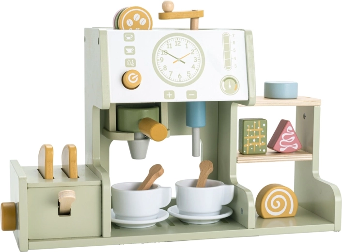 2Kids Toys drevený kávovar s hriankovačom