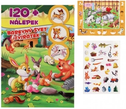 Kniha Farebný svet zvieratiek so samolepkami