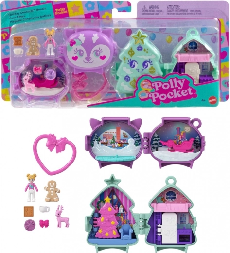 Polly Pocket sviatočný kompaktný set 2‑pack