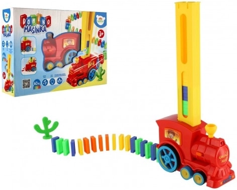 Domino vláčik s automatickým stavaním, svetlom a zvukom