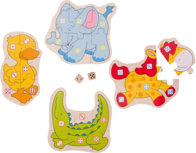 Puzzle hra s kockami Zvieratká