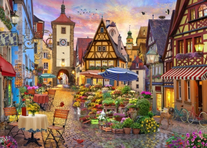 Puzzle Bavorské mesto 500 dielikov BLUEBIRD