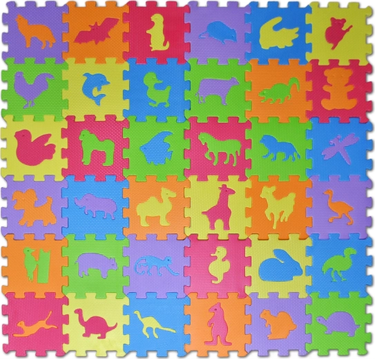 Penené puzzle 36 dielikov - zvieratká