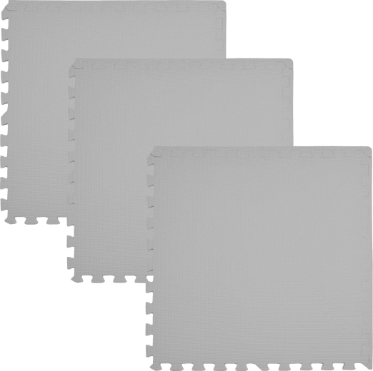 Pena podložka HUMBI 180×60 cm – vodoodolné puzzle, 3 ks, svetlosivá