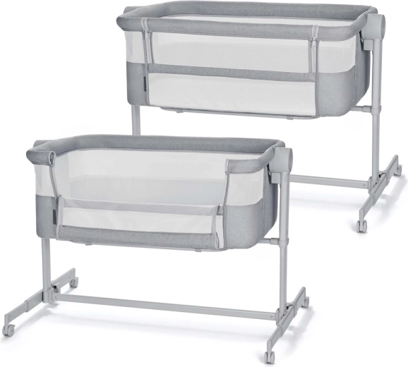 Kinderkraft Nestee up 2 prístavná postieľka 2 v 1 full light grey