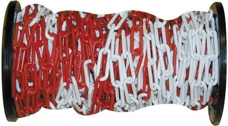 Plastový bezpečnostný reťaz červeno-biely 30 m