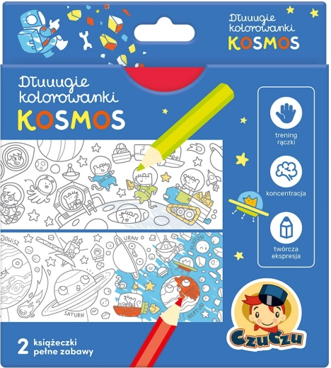 Dlhé omaľovánky Kozmos – harmonikové knižky pre deti 4+