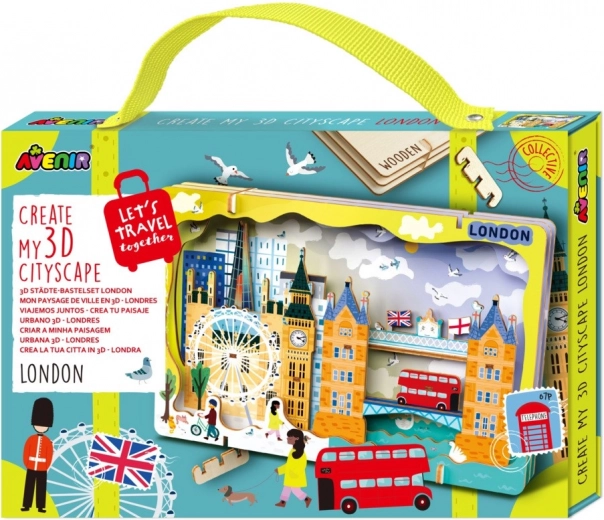 3D drevené puzzle mestská panoráma – Londýn