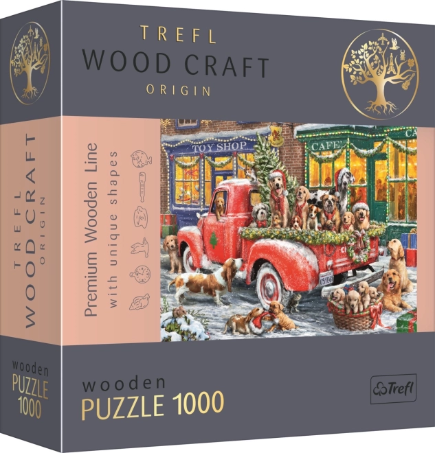 Drevené puzzle Santovi malí pomocníci 1000 dielikov