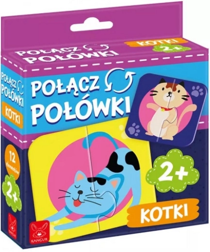 Párovacie puzzle veselé mačičky