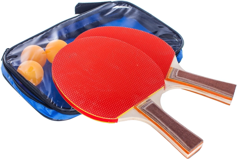 Sada na stolný tenis 5 dielov (2 pálky, 3 loptičky)