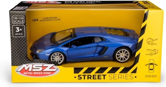 MSZ Lamborghini Aventador Coupé v mierke 1:24 modré