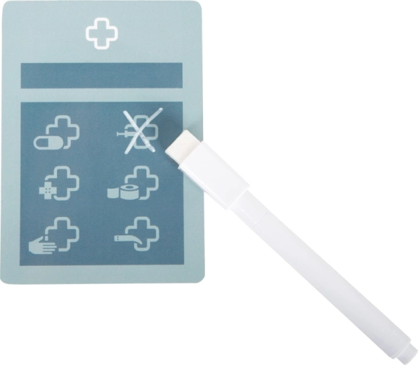 Zapisovateľné karty pacienta s fixkou