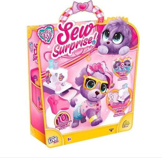 Magická šijacia súprava + fialový plyšák Little Live Pets Sew Surprise