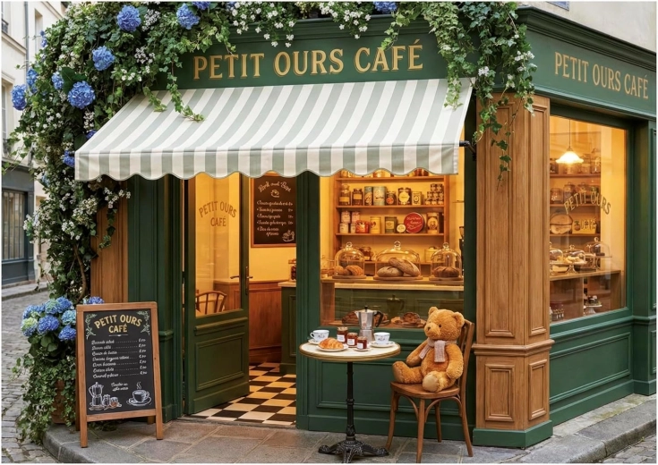 Educa puzzle Medvedíková kaviareň 1000 dielikov