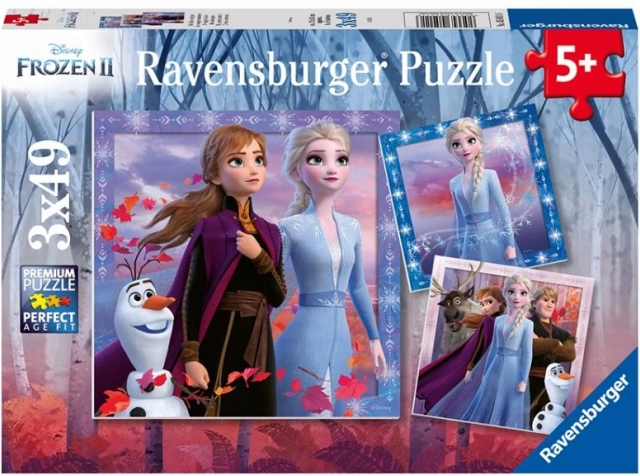Ravensburger puzzle Ľadové kráľovstvo 2: Cesta 3x49 dielikov