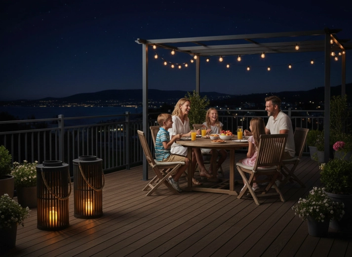 Pripravený na posedenie vonku