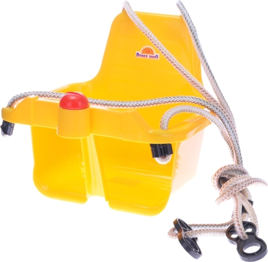 Detská hojdačka s klaksónom – žltá (18+ mesiacov)