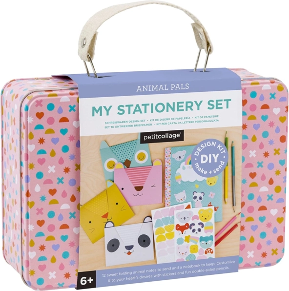 Petit Collage kreatívny kufrík – listová súprava so zvieratkami