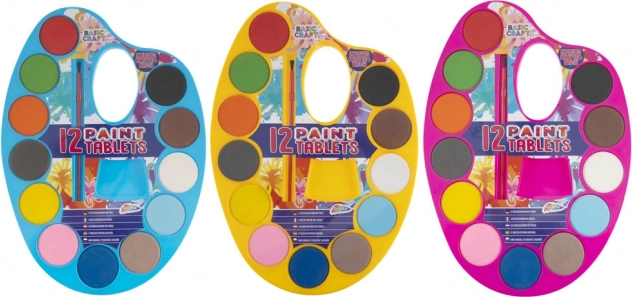 Grafix paleta s vodovými farbami 12 ks žltá