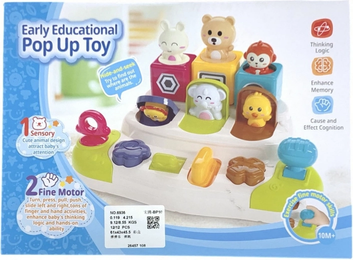 Interaktívna hračka vyskakujúce zvieratká