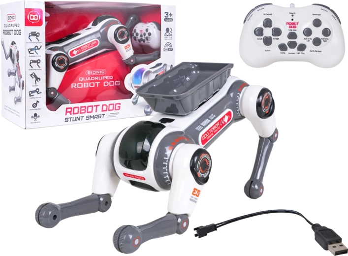 Robotický pes na diaľkové ovládanie Aidog so svetlami - 1 kus