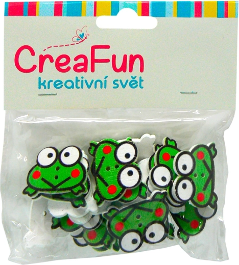 Drevené koráliky žaba 20 ks 2,5 × 2 cm