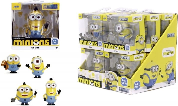 kovová zberateľská figúrka MINIONS 6,5 cm – Bob, Stuart, Kevin alebo Otto