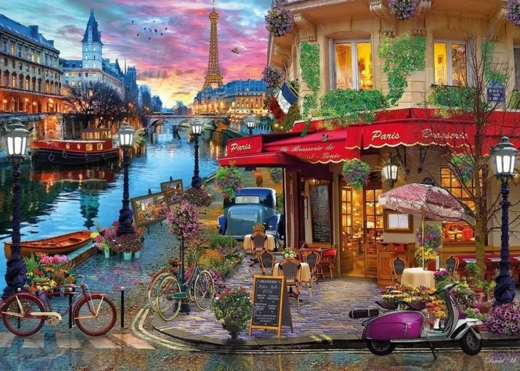 Puzzle Západ slnka nad Seinou 1000 dielikov GIBSONS