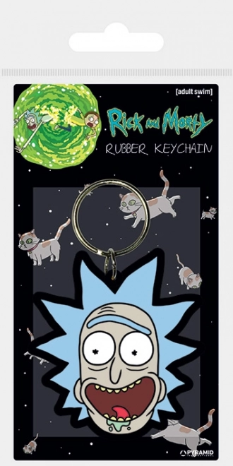 Gumová kľúčenka RICK AND MORTY – šialený úsmev Ricka