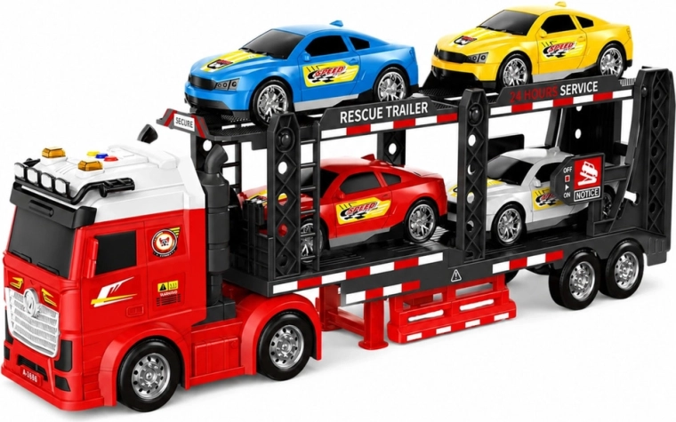 Dvojposchodový autotransportér pre 4 vozidlá