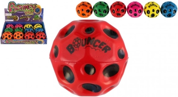 Extrémne skákacia penová loptička Meteorit 6 cm – mix 6 farieb, 12 ks v boxe