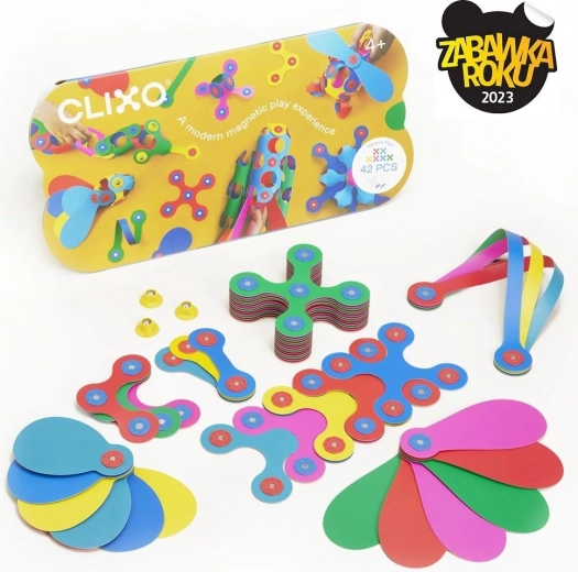 Clixo rainbow magnetická stavebnica 42 ks