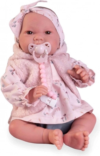 Realistická bábika bábätko Sweet Reborn Nica s látkovým telom 42 cm