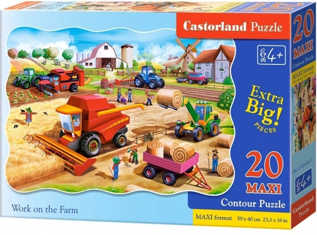 Puzzle 20 dielikov MAXI Práca na farme