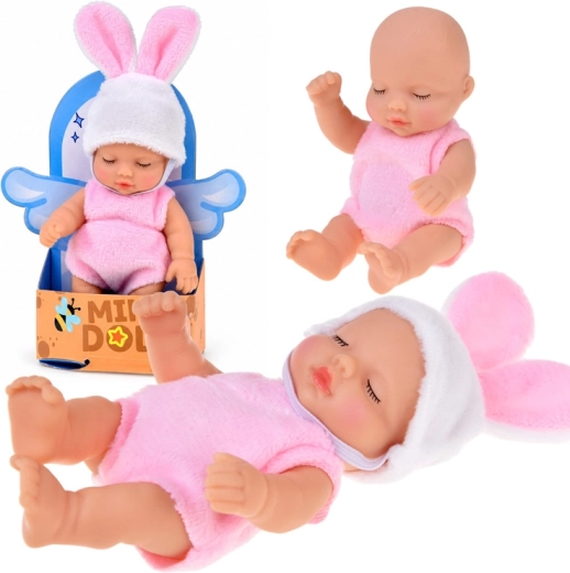 Mini bábika bábätko zajačik 11 cm